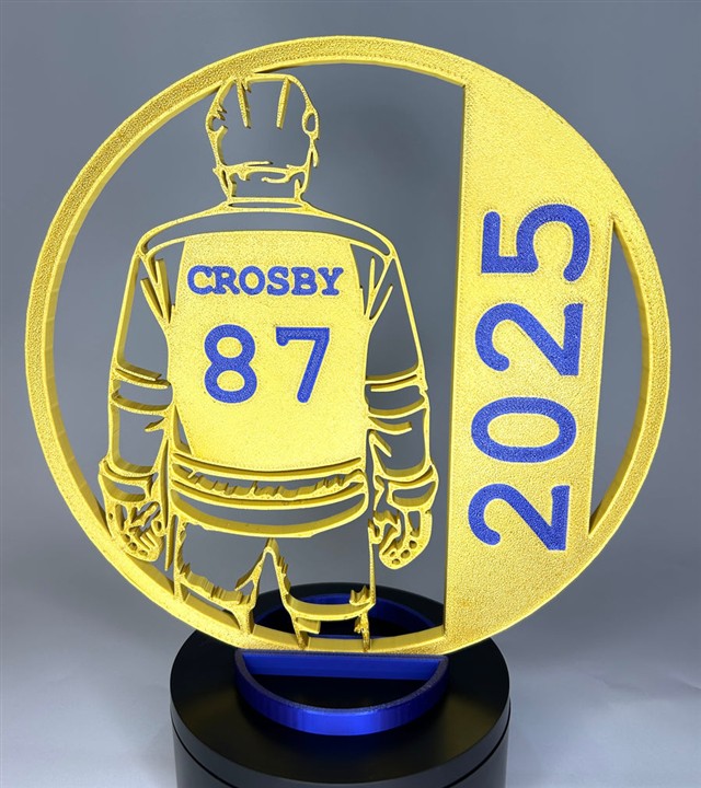 3D printed hockey player centerpiece